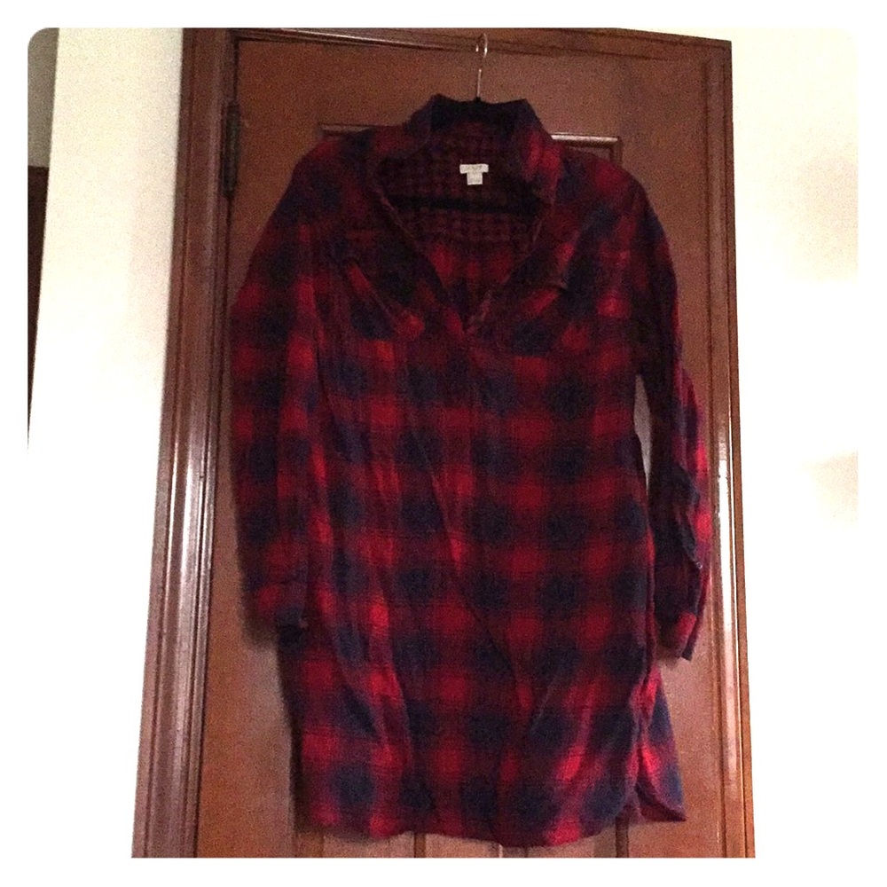 J Crew Plaid shirt dress